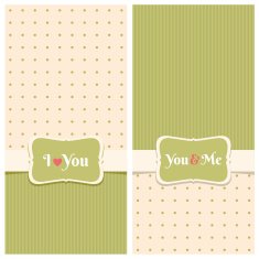 Beautiful retro love greeting cards N2