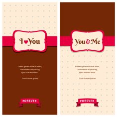 Beautiful retro love greeting cards N3