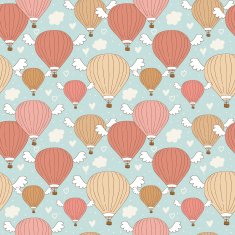 Cute air balloon abstract seamless pattern