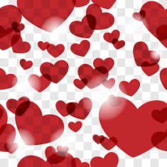 Seamless Pattern with Hearts and Chessboard