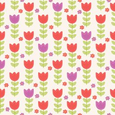 Vector seamless pattern with tulips N4