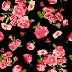 Beautiful Seamless Vintage Background with Roses N5