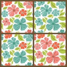 Vector set Spring flowers patterns