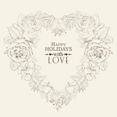 Heart of red rose isolated on beige