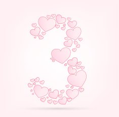 Font of hearts vector illustration N40