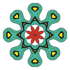 Abstract flower vector figure N2
