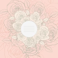 Floral card with roses N11
