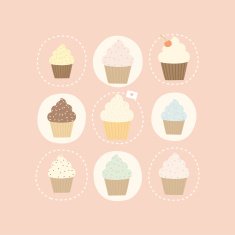 9 different cute cupcakes
