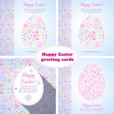 Easter watercolor egg background N3