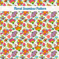 Colorful floral seamless pattern N16