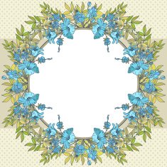 Vintage vector flower frame N98