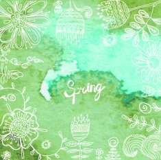 Retro floral background frame with flowers N8