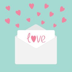 Envelope with hearts Love card