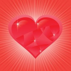 glass heart N6