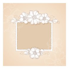 Decorative frame with flowers N3