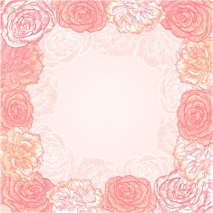 Valentine flower stripe invitation love card