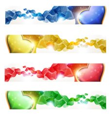 Valentines hearts and petals