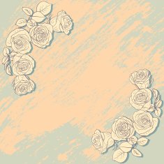 Floral frame with roses N6