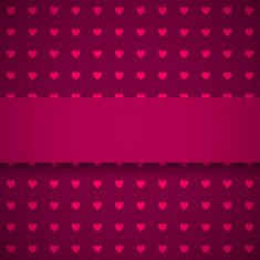 Dark red background with hearts