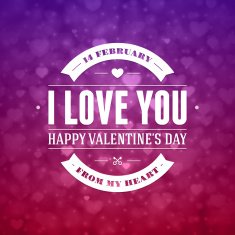 I love you message vintage retro vector background