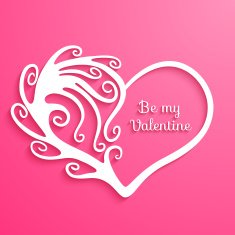 Heart with lettering Happy Valentine's Day N3