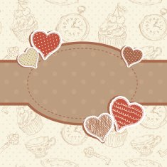 Romantic vintage Valentine invitation postcard N6