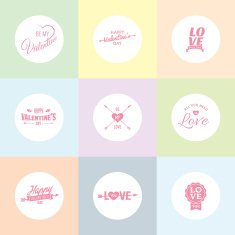 Valentine's Day vector poster N147