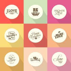Valentine's Day vector poster N148