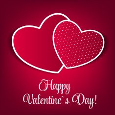 Happy Valentines Day card with heart Vector illustration N87