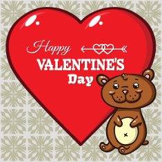 teddy bear and heart N2