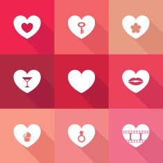 Heart icon set N7