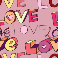 words "i love you" on pink background N6