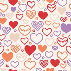 Seamless pattern with hearts N109