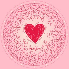 happy valentine's day card with heart N3