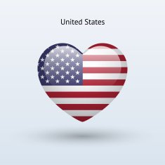 Love United States symbol Heart flag icon N2