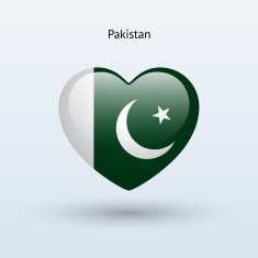Love Pakistan symbol Heart flag icon N2