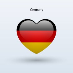 Love Germany symbol Heart flag icon N2