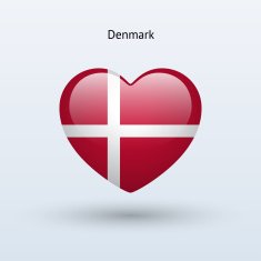 Love Denmark symbol Heart flag icon N2