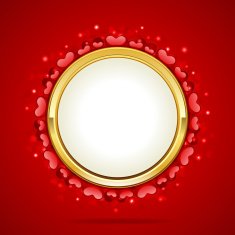 Valentine's day frame vector background N7