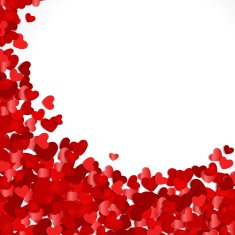 Red hearts confetti Valentine's day or Wedding N5
