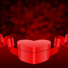 Valentine's day vector background gift heart