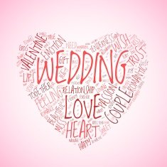 Wedding and love concept in tag cloud N2