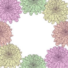 floral frame with chrysanthemum N2