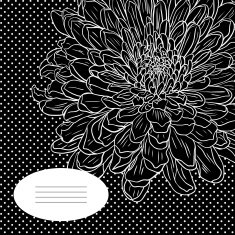 Floral card with chrysanthemum N8