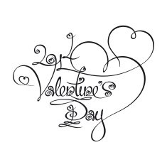 Calligraphic Text - 2014 Valentines Day