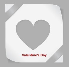 Valentines Day paper sticker N2