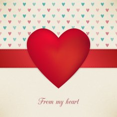 Valentine's Day from my heart retro poster