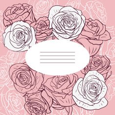 Floral card with roses N13