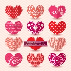 Valentine's day Heart Elements pattern