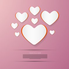 Hearts on pink background N3